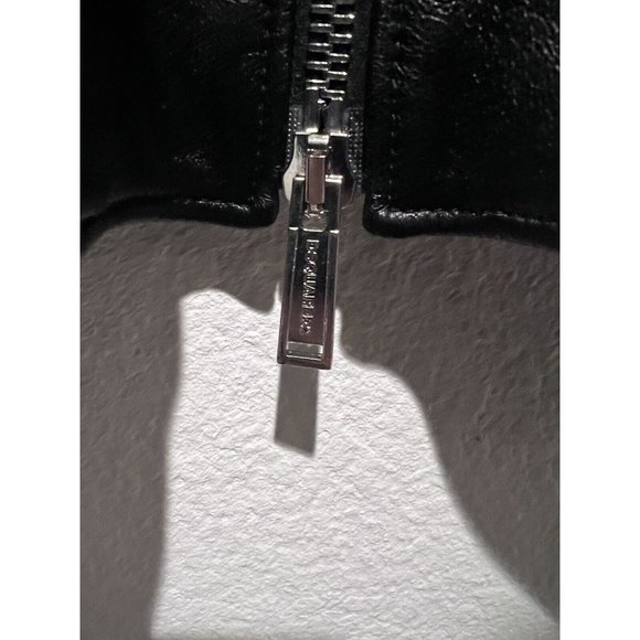 DSQUARED2 Single Rider Jacket / Lamb Leather Bomber / 50/Sheep Leather / Blk NWT - Picture 11 of 16
